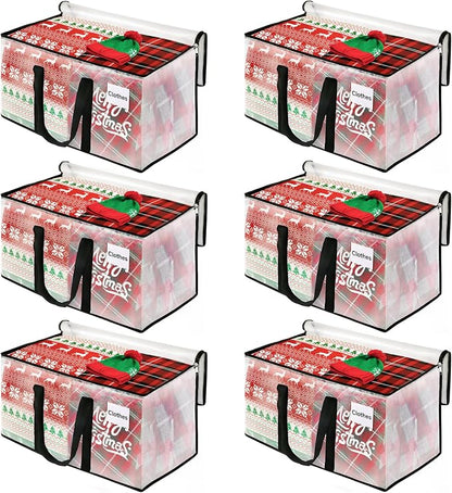 BlissTotes 6-Pack Heavy Duty Extra Large Clear Moving Bags by BlissTotes