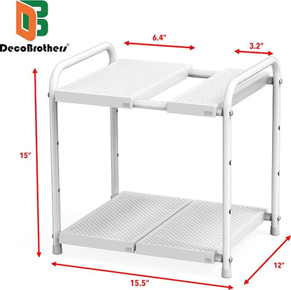 Deco Brothers Under Sink 2 Tier Expandable Shelf Organizer - Image 4