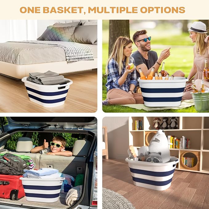 43L Collapsible Laundry Baskets plastic, Pop Up Laundry hamper/Storage Container - Image 5