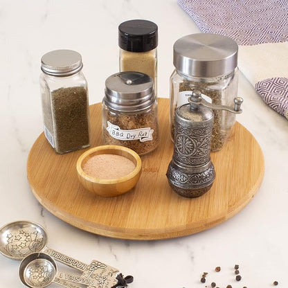 TB Home Lazy Susan Organizer for Cabinet, Pantry or Tabletop – 10" Bamboo - Image 2