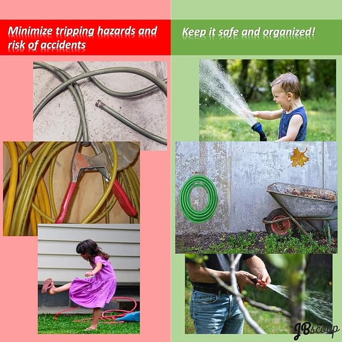JBscoop Garden Hose Holder Stainless Steel Small Wall Mount Garden Hose Hook - Image 4