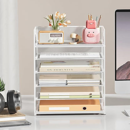Subekyu 6 Tier Paper Organizer for Desk - Image 3
