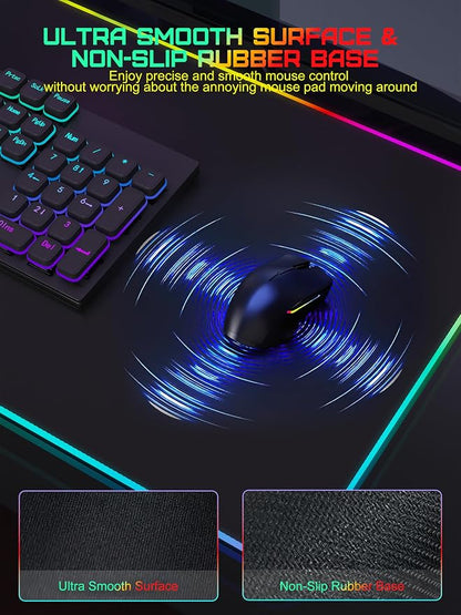 TopMade Mouse Pad with Wireless Charging, 31.5" x 11.81" Large Desk Mat RGB - Image 4