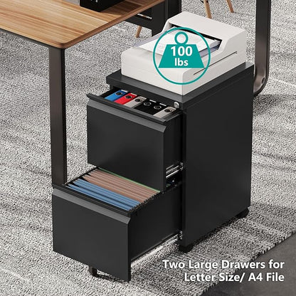 2 Drawer Metal File Cabinet - Image 8