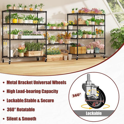 PrimeZone 48" W x 24" D x 81" H Heavy Duty Wire Storage Shelves - Image 8