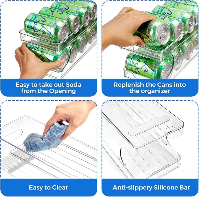 2 Pack Rolling Soda Can Organizer - Image 6