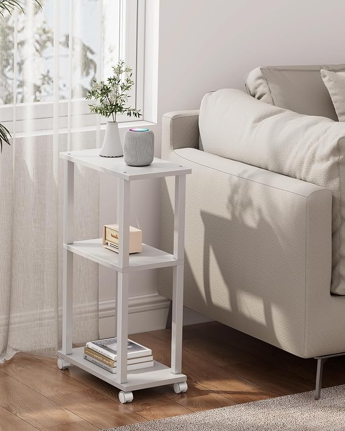 TUTOTAK Small Side Table, Narrow End Table, Bedside Table, Couch Side Table - Image 2