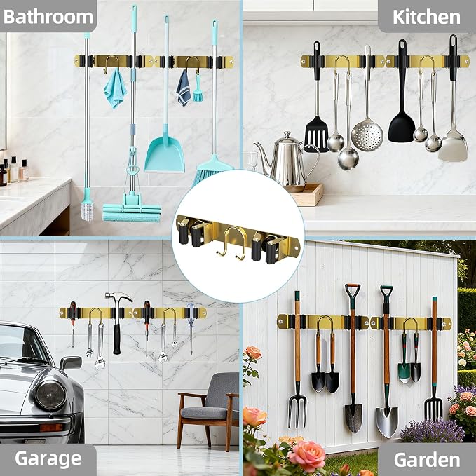 Broom Holder Wall Mount, Broom Hanger - Image 8