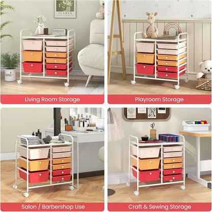 Giantex 9 Drawers Rolling Cart, Classroom Organizers, Storage Cart - Image 9