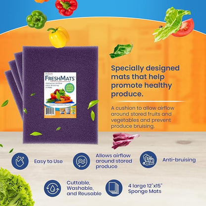 Bluapple FreshMats, Refrigerator Bin Liner, Fridge Drawer Mats, Crisper Life - Image 5