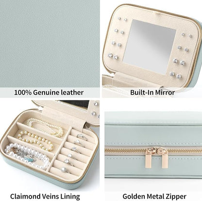 Genuine Leather Travel Jewelry Organizer Case - Image 4
