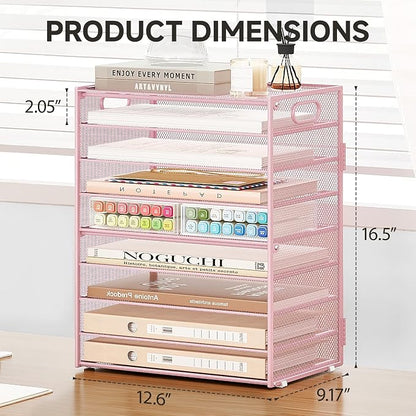 Subekyu 9 Tier Paper Letter File Tray Organizer - Image 3