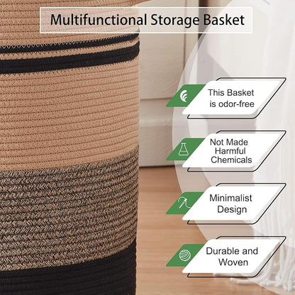 OIAHOMY 80L Laundry Baskets-Laundry Hamper, Storage Basket - Image 5