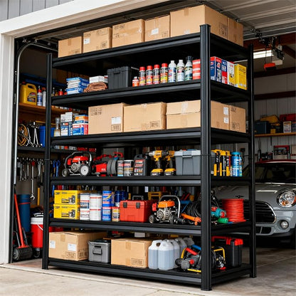 6-Tier Garage Shelves, Metal Shelving Unit, Adjustable Storage Shelves Heavy - Image 9