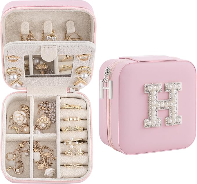 Birthday Gifts For Women, Initial Jewelry Box, Travel Jewelry Case, Gifts for by Unknown
