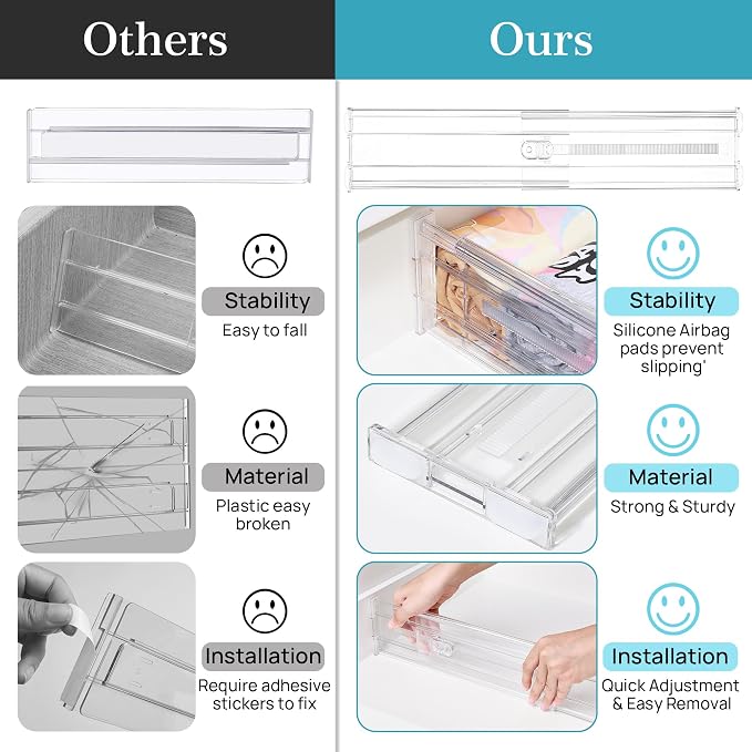 Vtopmart 12 Pack 4" Regular Upgrade Drawer Dividers - Image 8
