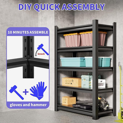 Garage Shelving Unit 24" D x 48" W x 72" H Heavy Duty Storage Shelves Easy - Image 5
