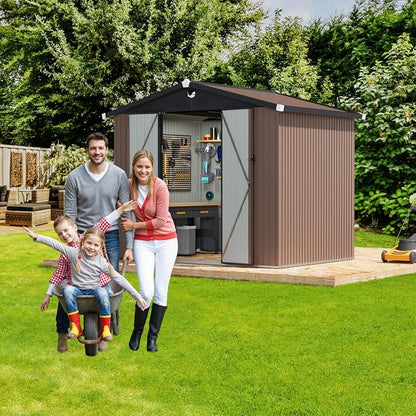 Metal Storage Shed, Outdoor Storage Building 8x6, Large Backyard Shed - Image 8