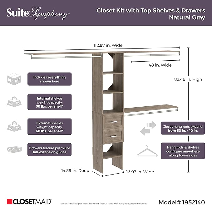 ClosetMaid SuiteSymphony Closet Organizer - Image 3
