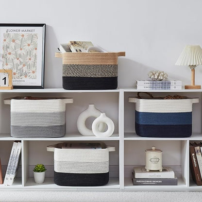 Storage Basket for Organizing, Woven Baskets for Storage, Rectangle Decorative - Image 8