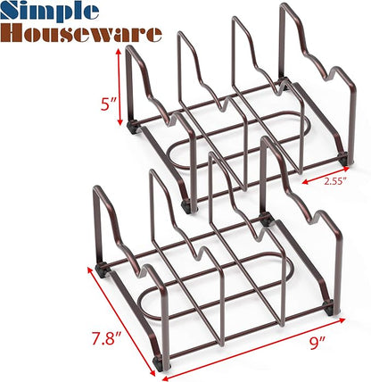 Simple Houseware Kitchen Cabinet Pantry and Bakeware Organizer Rack Holder - Image 2