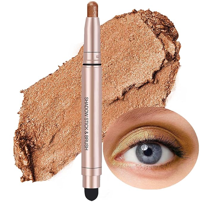 Eyeshadow Stick Makeup, Waterproof Hypoallergenic Long Lasting Cream Eye Shadow by Qeetvia