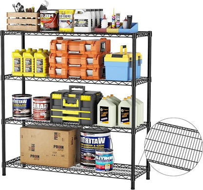 SINGAYE 4 Shelves Adjustable Shelf Heavy Duty Shelf 1400LBS Wire Storage - Image 9
