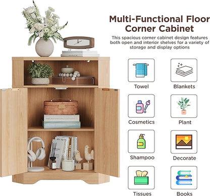 Vabches Corner Cabinet, Corner Bathroom Cabinet - Image 4