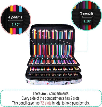 JAKAGO 220 Slots Colored Pencil Case Large Capacity Pen Holder - Image 3