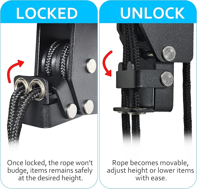 Ceiling Ladder Hoist, Heavy Duty Pulley System - Image 4