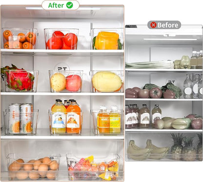 Attelite 12 Pack Clear Plastic Storage Bins, Pantry Organizer Containers - Image 5