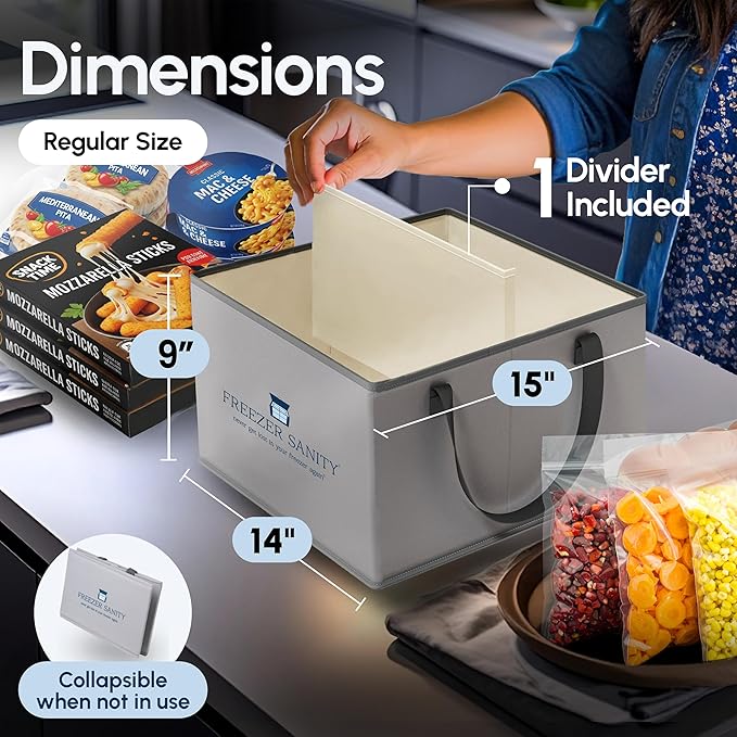 The Original Chest Freezer Organizer Bins, Stackable Storage Organizers - Image 2