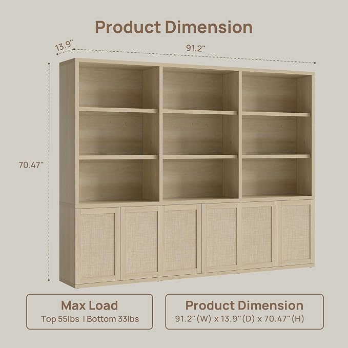 SICOTAS 70.5" Tall Bookshelf - Image 2