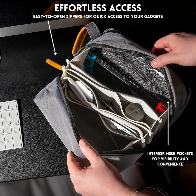 Large Electronics Organizer and Tech Travel Bag – Premium Portable Case - Image 7