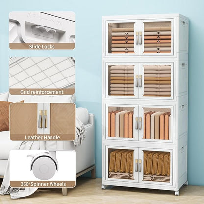 Large Clear Stackable Storage Bins - Image 4