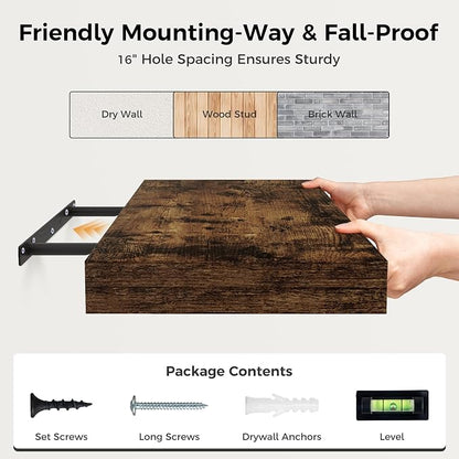 12 Inch Deep Floating Shelves, 16 x 12 Floating Shelf - Image 8