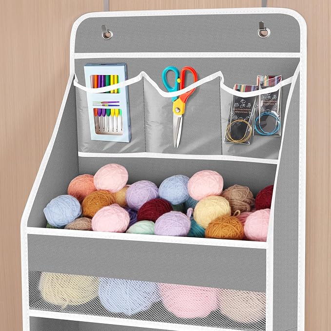 Univivi 5-Shelf Fabric Door Storage Over Door Hanging Organizer - Image 4