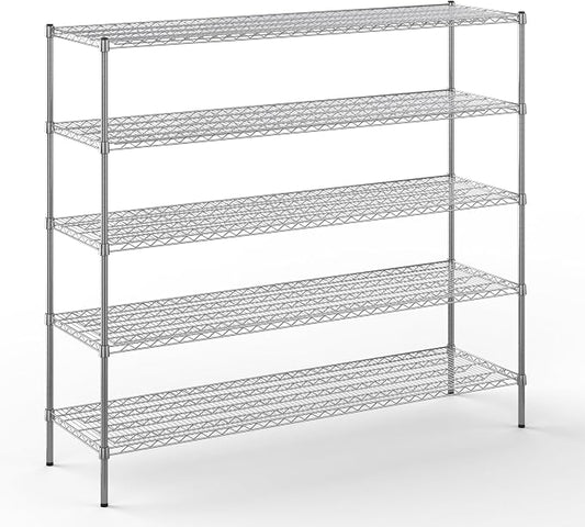 21" Deep x 72" Wide x 64" Height Wire Shelving Kit | 5-Tier | NSF Commercial by Regal+Altair