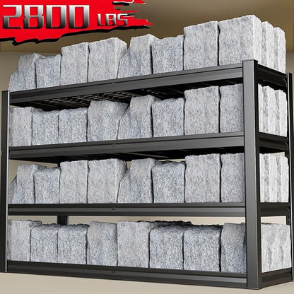 68" Wide Heavy Duty Garage Shelving Units, 4-Tier Deep Storage Shelves - Image 4