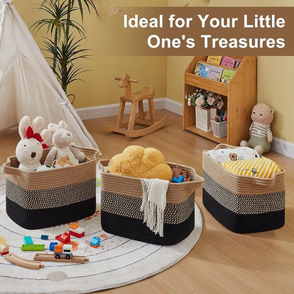 Storage Basket for Organizing, Woven Baskets for Storage, Rectangle Decorative - Image 5