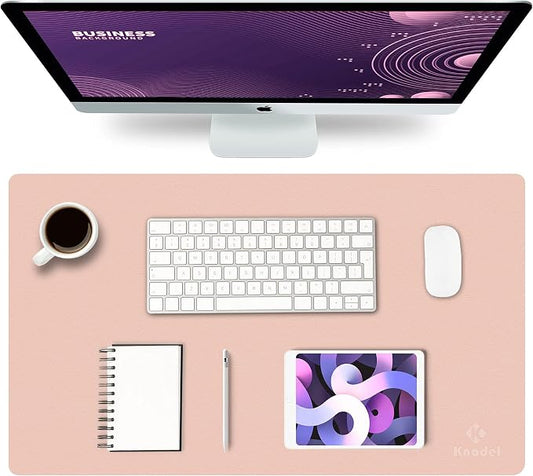 K KNODEL Small Office Leather Desk Mat, Mouse and Keyboard Pad, Computer and by K+KNODEL