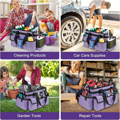 Cleaning Caddy Bag, Large Cleaning Supplies Organizer - Image 6