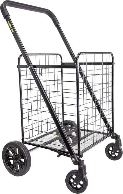 dbest products Cruiser Cart Deluxe 2 Shopping Grocery Rolling Folding Laundry by dbestproductsInc