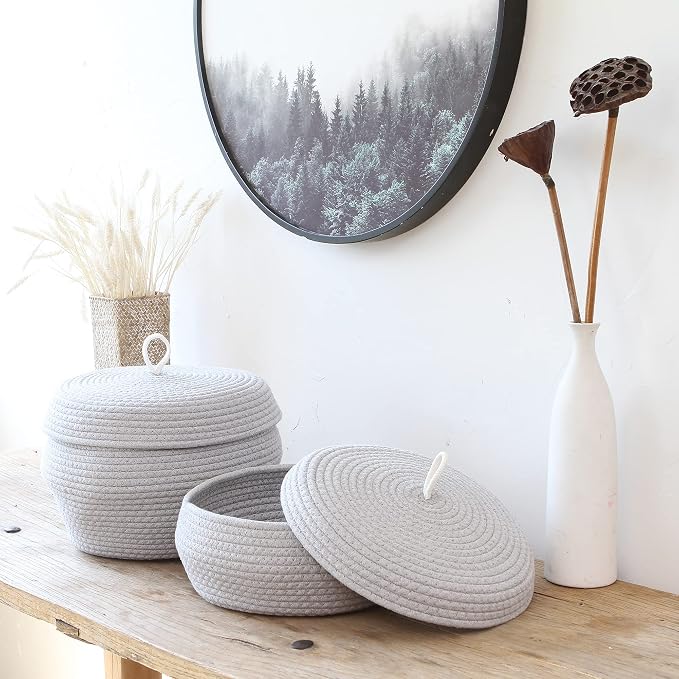 Sea Team Round Cotton Rope Storage Basket - Image 2