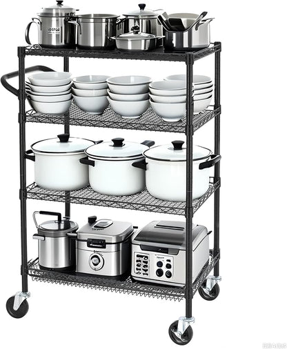 Finnhomy 4 Tier Heavy Duty Commercial Grade Rolling Cart - Image 5