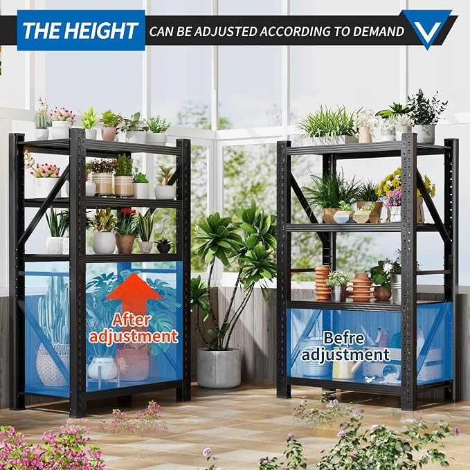 3000LBS Garage Shelving 42" W Garage Shelving Heavy Duty 4-Tier Metal Storage - Image 4