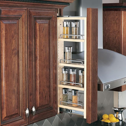 Rev-A-Shelf Kitchen Cabinet Pullout Wall Filler Wooden Organizer Slide Out - Image 2