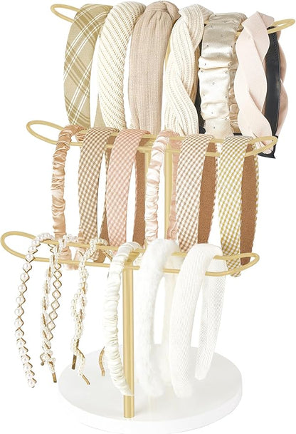 Dahey Headband Holder Organizer Metal 3-Tier Hair Hoop Display Stand Headband by Dahey