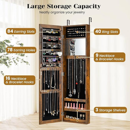 Giantex Wall Mounted Jewelry Cabinet - Image 4