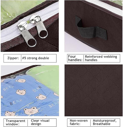 Budding Joy 6 Pack 90L Under bed Storage Containers Organizer Large Capacity - Image 4
